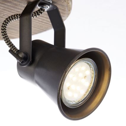 Brilliant - Spot SEED 3xGU10/5W/230V noir/marron