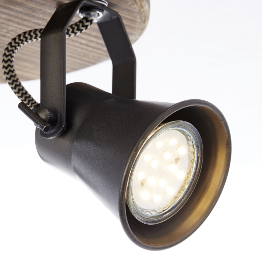 Brilliant - Spot SEED 3xGU10/5W/230V noir/marron