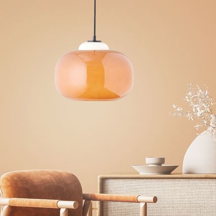 Brilliant - Suspension à câble BLOP 1xE27/60W/230V orange