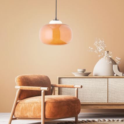 Brilliant - Suspension à câble BLOP 1xE27/60W/230V orange
