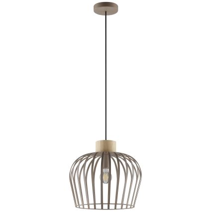 Brilliant - Suspension à câble NORDIC CAGE 1xE27/20W/230V Ø 35 cm, beige