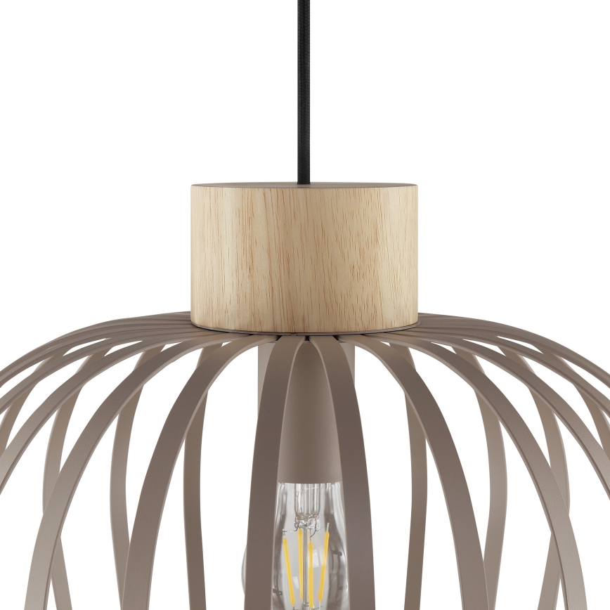 Brilliant - Suspension à câble NORDIC CAGE 1xE27/20W/230V Ø 35 cm, beige