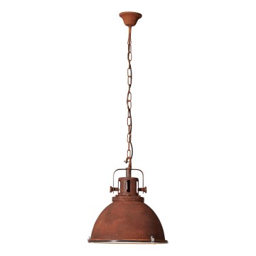 Brilliant - Suspension à chaîne JESPER GLAS 1xE27/60W/230V cuivrée
