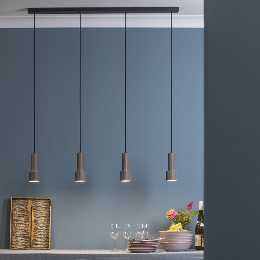 Brilliant - Suspension filaire CADIZ 4xGU10/10W/230V bronze