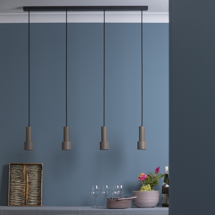 Brilliant - Suspension filaire CADIZ 4xGU10/10W/230V bronze