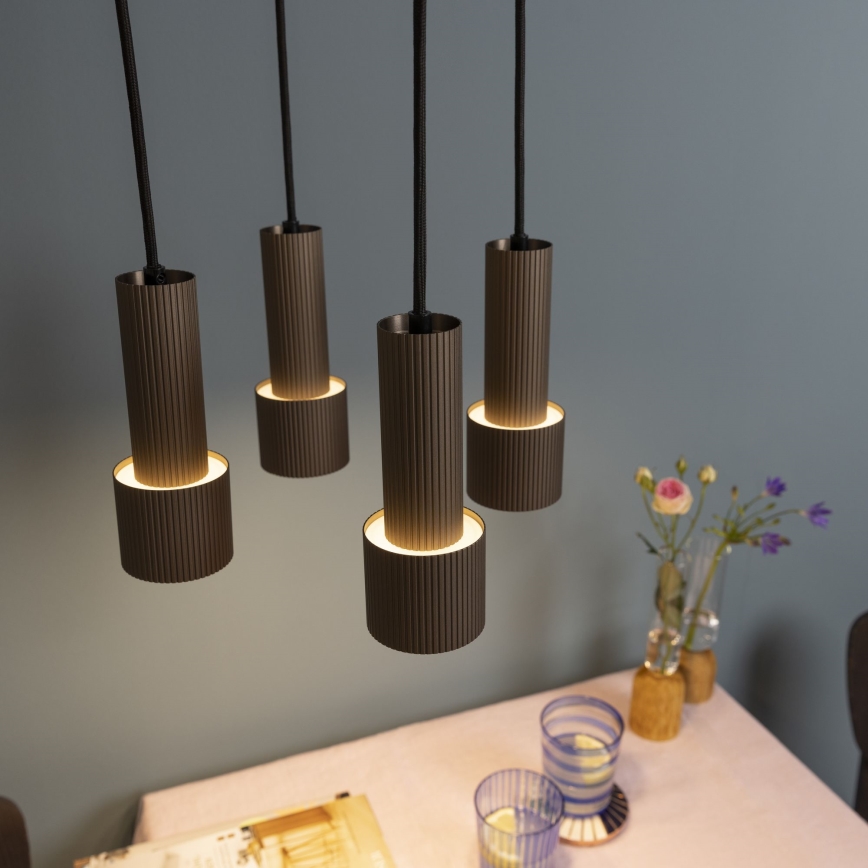 Brilliant - Suspension filaire CADIZ 4xGU10/10W/230V d. 35 cm bronze