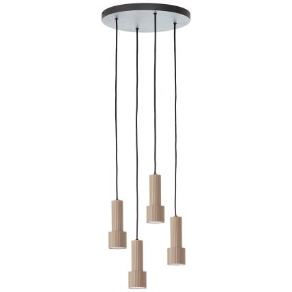 Brilliant - Suspension filaire CADIZ 4xGU10/10W/230V d. 35 cm bronze