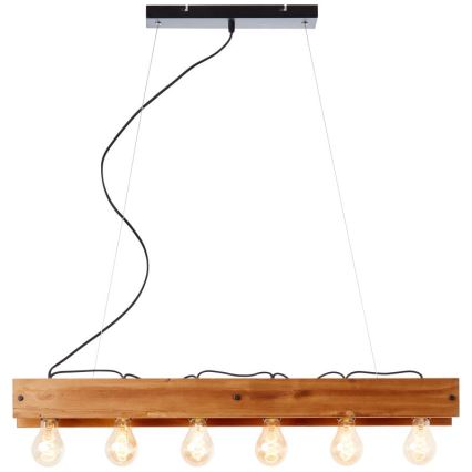 Brilliant - Suspension filaire CALANDRA 6xE27/42W/230V pin