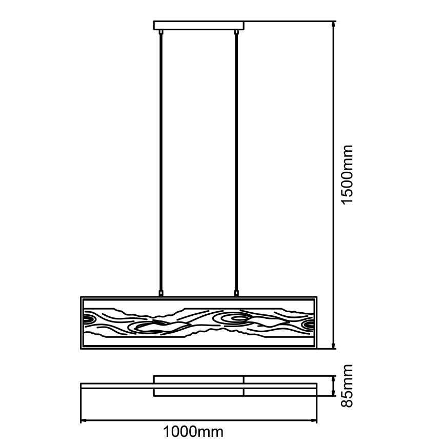 Brilliant - Suspension filaire CHAUMONT LED/20W/230V pin - FSC certifié