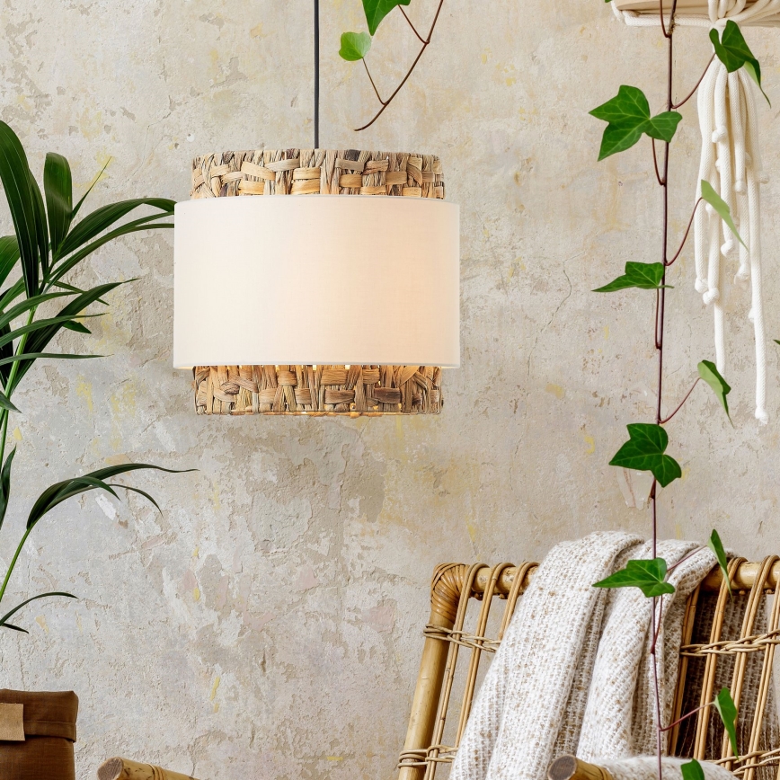 Brilliant - Suspension filaire WATERLILLY 1xE27/60W/230V d. 35 cm crème