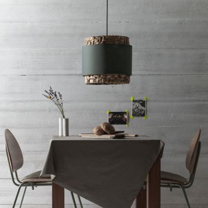 Brilliant - Suspension filaire WATERLILLY 1xE27/60W/230V d. 35 cm gris
