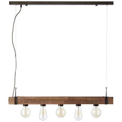 Brilliant - Suspension filaire WOODHILL 5xE27/30W/230V - FSC certifié