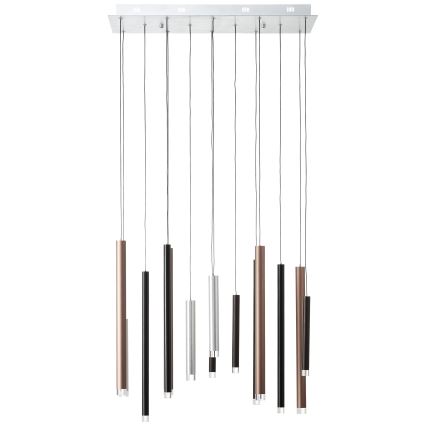 Brilliant - Lustre LED dimmable sur câble CEMBALO LED/60W/230V chrome mat/noir/marron