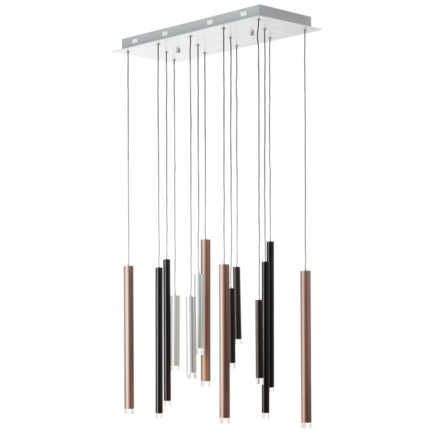 Brilliant - Lustre LED dimmable sur câble CEMBALO LED/60W/230V chrome mat/noir/marron