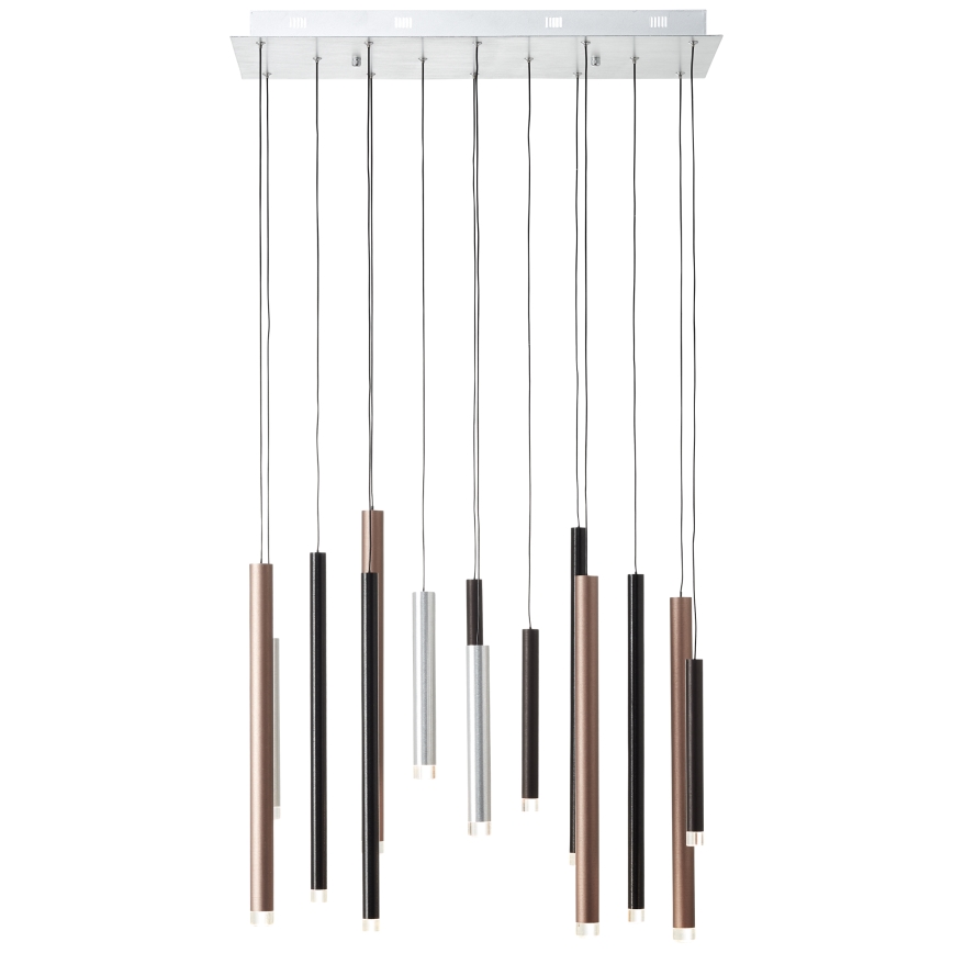 Brilliant - Lustre LED dimmable sur câble CEMBALO LED/60W/230V chrome mat/noir/marron