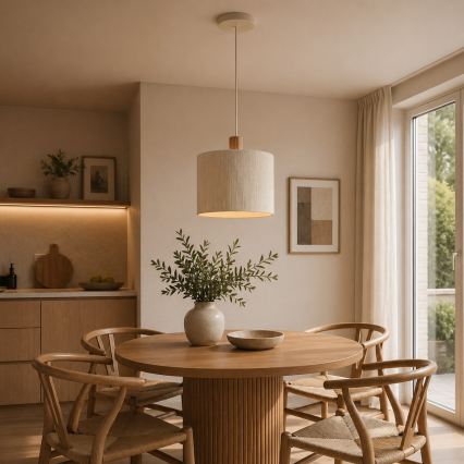 Brilliant - Suspension sur câble ARLO 1xE27/20W/230V Ø 35 cm crème