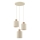 Brilliant - Suspension sur câble ARLO 3xE27/20W/230V diam. 40 cm crème