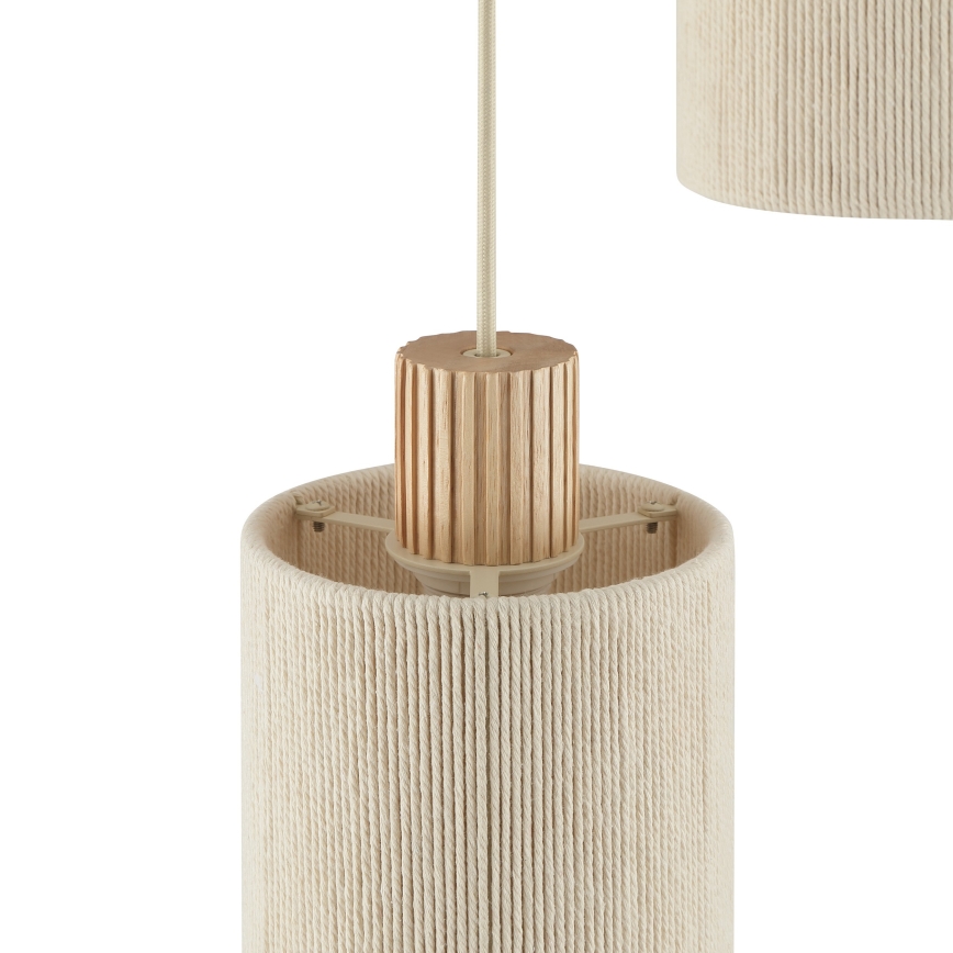 Brilliant - Suspension sur câble ARLO 3xE27/20W/230V diam. 40 cm crème