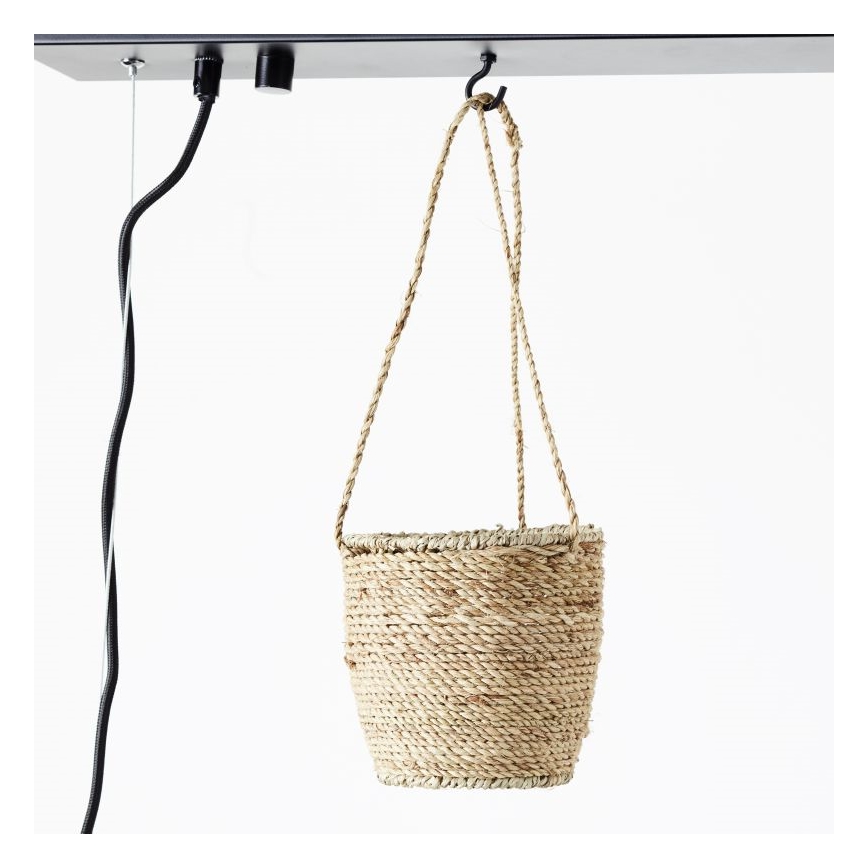 Brilliant - Suspension sur câble BANKWOOD 5xE27/28W/230V peuplier