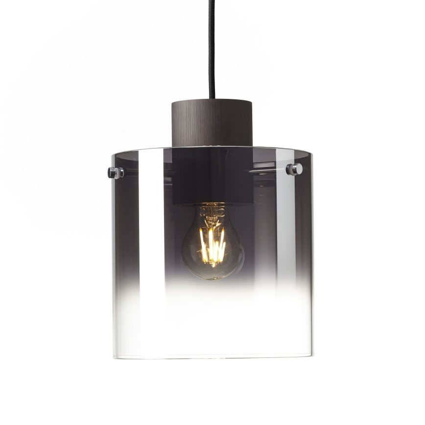 Brilliant - Suspension sur câble BETH 3xE27/60W/230V noir/fumé