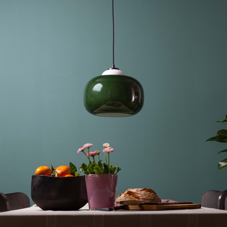 Brilliant - Suspension sur câble BLOP 1xE27/60W/230V verte