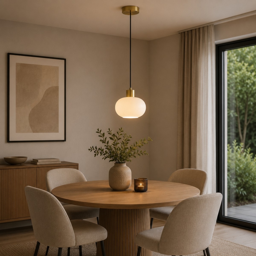Brilliant - Suspension sur câble FANNY 1xE27/20W/230V Ø 22 cm laiton