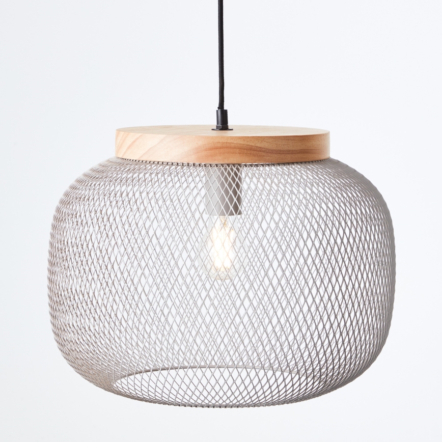 Brilliant - Suspension sur câble GIADA 1xE27/40W/230V Ø 39 cm gris