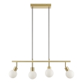 Brilliant - Suspension sur câble JORGE 4xG9/10W/230V en laiton