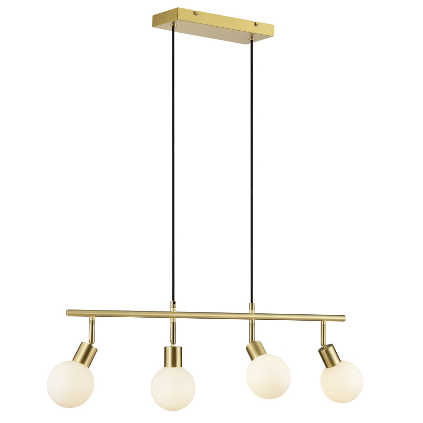 Brilliant - Suspension sur câble JORGE 4xG9/10W/230V en laiton