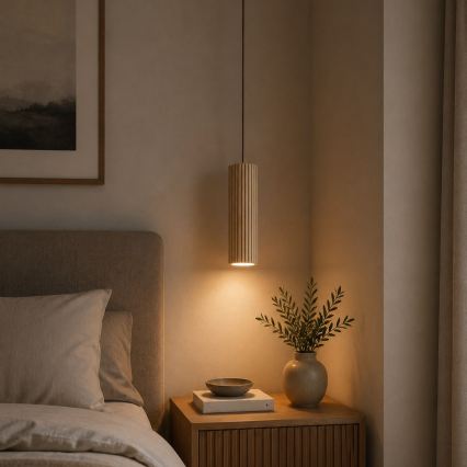 Brilliant - Suspension sur câble LAKEWOOD 1xGU10/10W/230V Ø 10 cm marron
