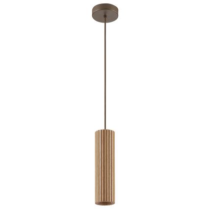 Brilliant - Suspension sur câble LAKEWOOD 1xGU10/10W/230V Ø 10 cm marron