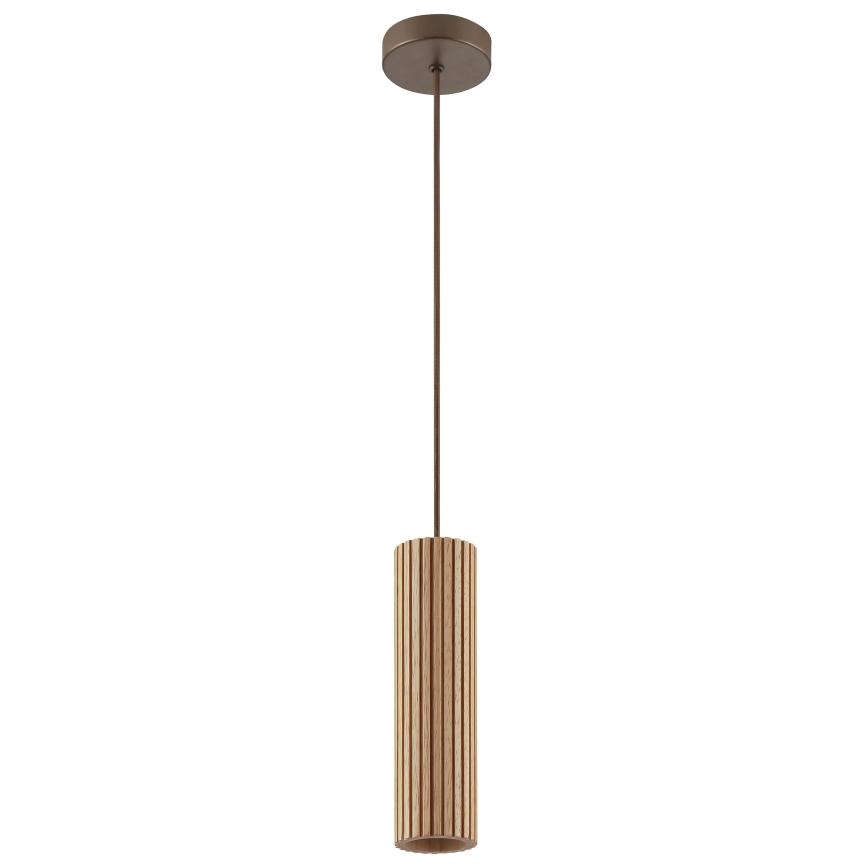 Brilliant - Suspension sur câble LAKEWOOD 1xGU10/10W/230V Ø 10 cm marron