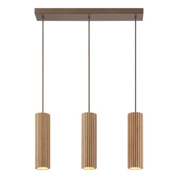 Brilliant - Suspension sur câble LAKEWOOD 3xGU10/10W/230V brun