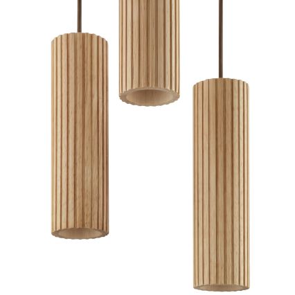 Brilliant - Suspension sur câble LAKEWOOD 3xGU10/10W/230V diam. 28 cm marron