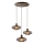 Brilliant - Suspension sur câble LYN 3xE27/20W/230V Ø 69 cm brun/brun fumé