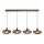 Brilliant - Suspension sur câble LYN 4xE27/20W/230V brun/marron fumé