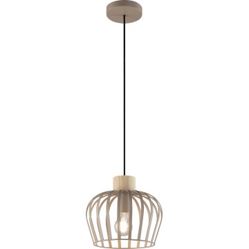 Brilliant - Suspension sur câble NORDIC CAGE 1xE27/20W/230V Ø 25 cm beige