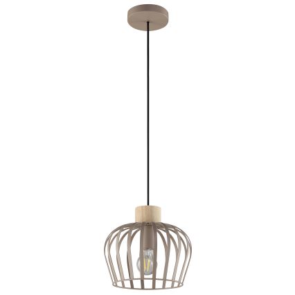 Brilliant - Suspension sur câble NORDIC CAGE 1xE27/20W/230V Ø 25 cm beige