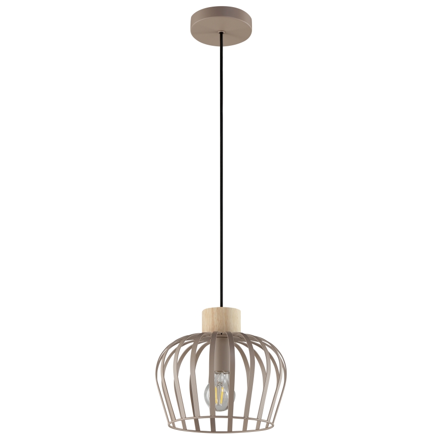 Brilliant - Suspension sur câble NORDIC CAGE 1xE27/20W/230V Ø 25 cm beige