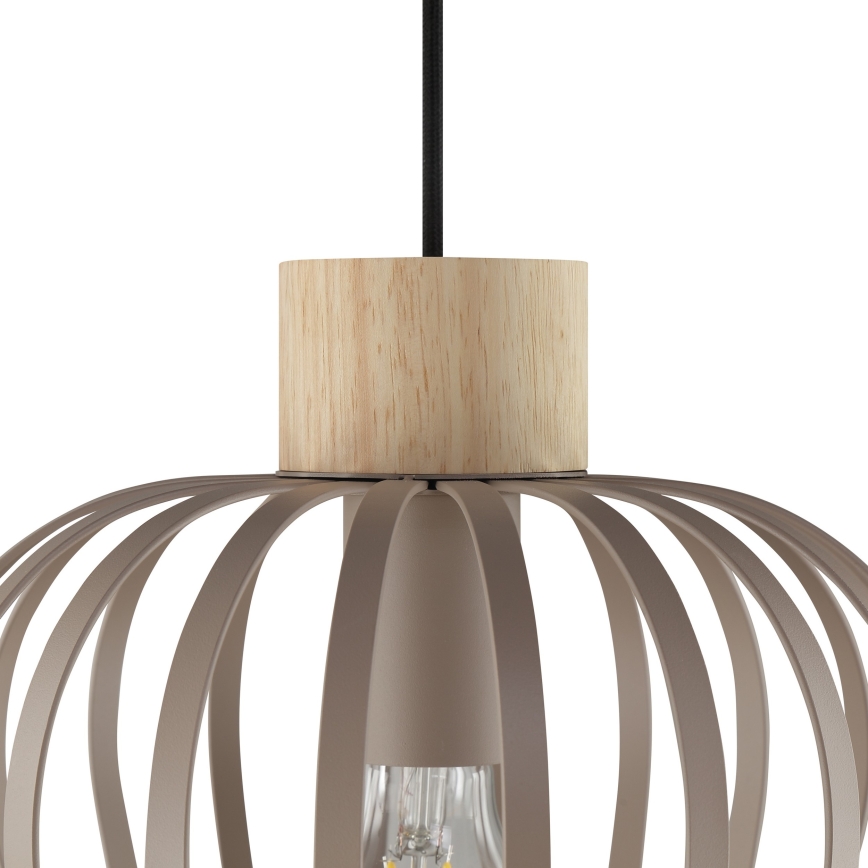 Brilliant - Suspension sur câble NORDIC CAGE 1xE27/20W/230V Ø 25 cm beige