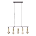 Brilliant - Suspension sur câble TIFFANY 5xE27/28W/230V noir/laiton