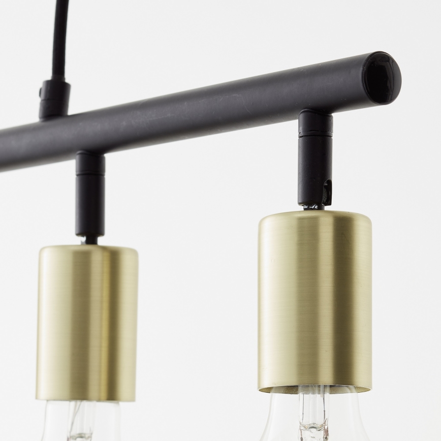 Brilliant - Suspension sur câble TIFFANY 5xE27/28W/230V noir/laiton