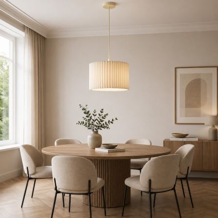 Brilliant - Suspension sur câble VELIN 1xE27/20W/230V Ø 35 cm crème