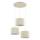 Brilliant - Suspension sur câble VELIN 3xE27/20W/230V Ø 61 cm crème