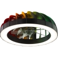 Brilliant - Ventilateur de plafond à intensité variable avec lumière RGBW FANORA LED/30W/230V 2700-6500K d. 46 cm noir + Télécommande