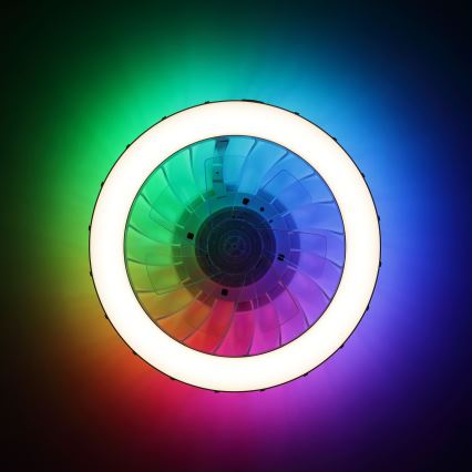 Brilliant - Ventilateur de plafond à intensité variable avec lumière RGBW FANORA LED/30W/230V 2700-6500K d. 46 cm blanc + Télécommande