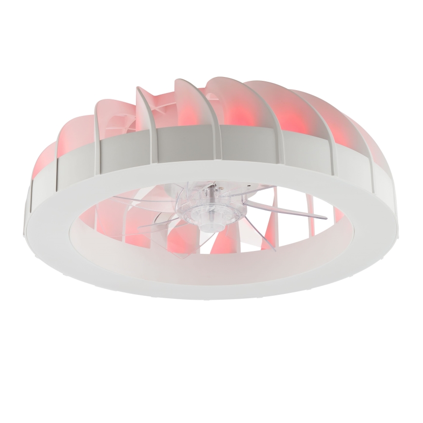 Brilliant - Ventilateur de plafond à intensité variable avec lumière RGBW FANORA LED/30W/230V 2700-6500K d. 46 cm blanc + Télécommande
