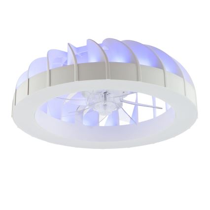 Brilliant - Ventilateur de plafond à intensité variable avec lumière RGBW FANORA LED/30W/230V 2700-6500K d. 46 cm blanc + Télécommande