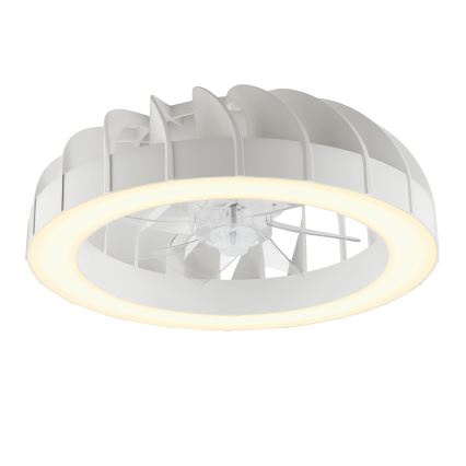 Brilliant - Ventilateur de plafond à intensité variable avec lumière RGBW FANORA LED/30W/230V 2700-6500K d. 46 cm blanc + Télécommande