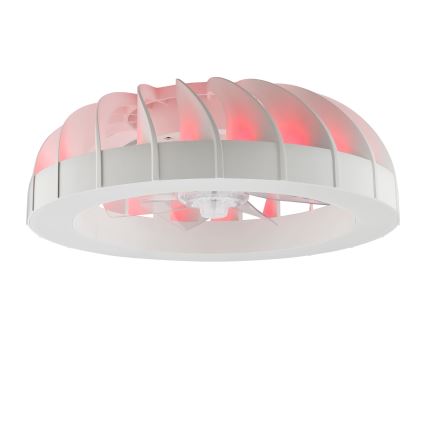 Brilliant - Ventilateur de plafond à intensité variable avec lumière RGBW FANORA LED/30W/230V 2700-6500K d. 46 cm blanc + Télécommande